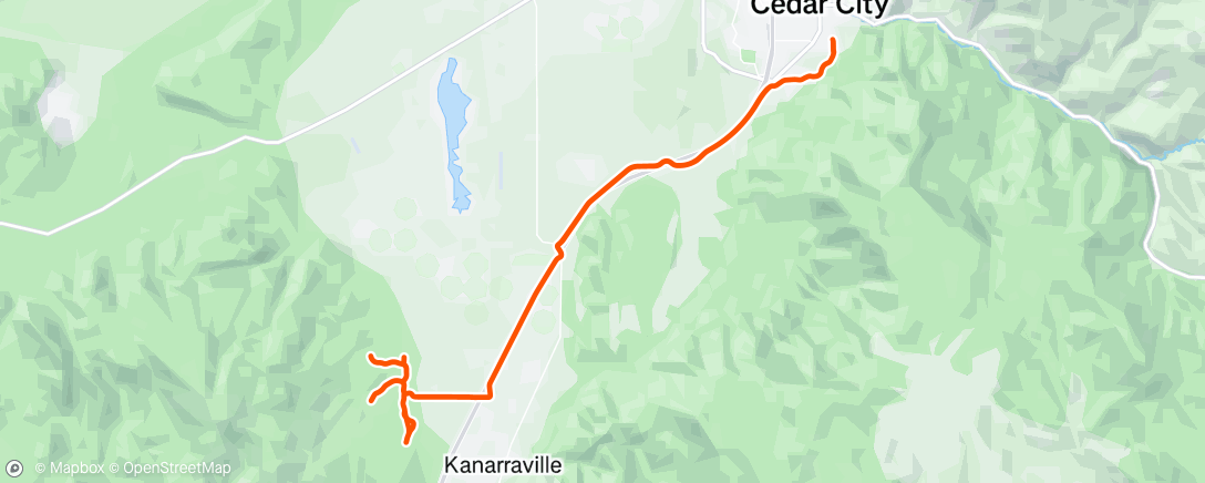 Map of the activity, Harmony Mountain Ranch hills