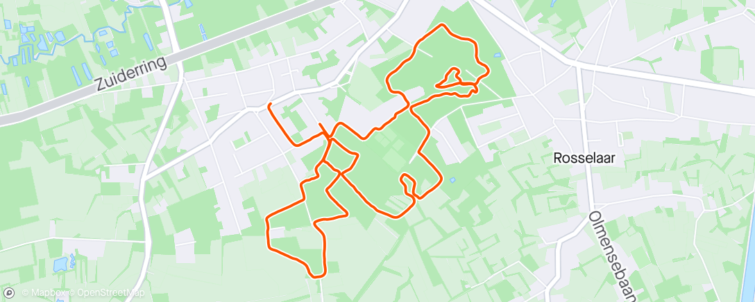 Map of the activity, Bos- en Heide(huizen)loopje
