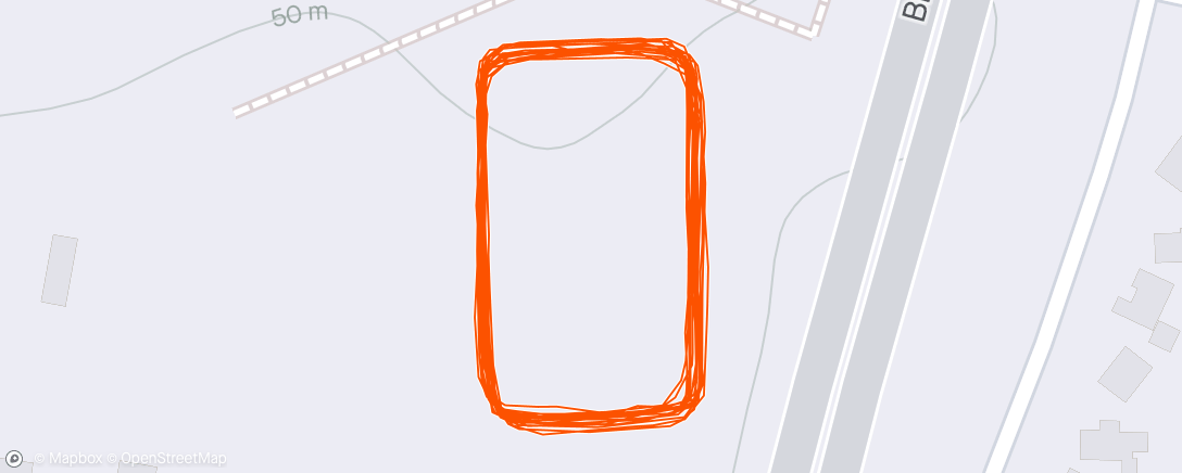Map of the activity, running rectangles - 3rd 5k in 2 weeks
