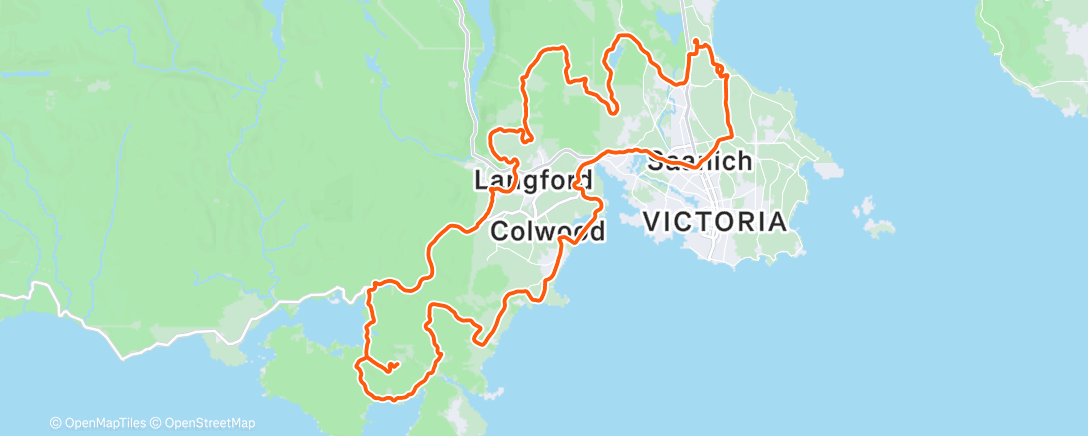 Map of the activity, Afternoon Ride