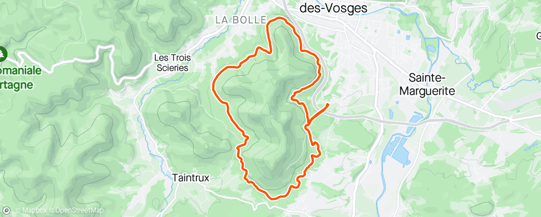 Map of the activity, Tour du Kemberg