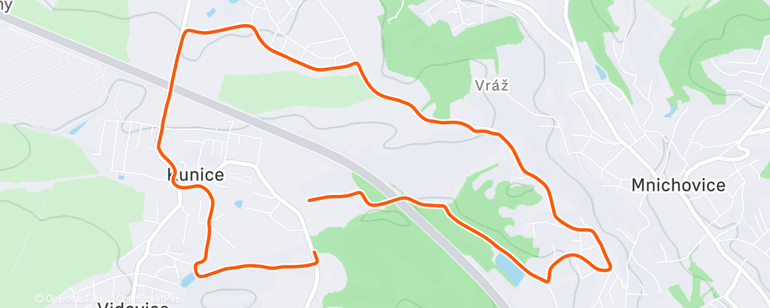 Map of the activity, Afternoon Trail Run