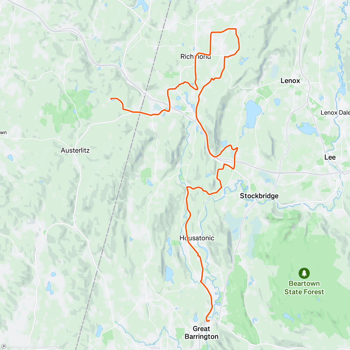 Map of the activity, Bikepacking Take 2