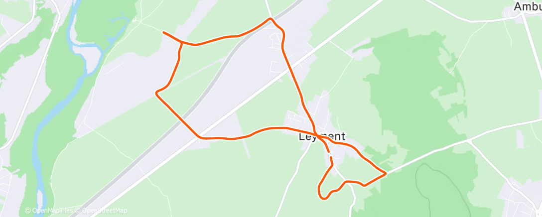 Карта физической активности (Course à pied le matin)