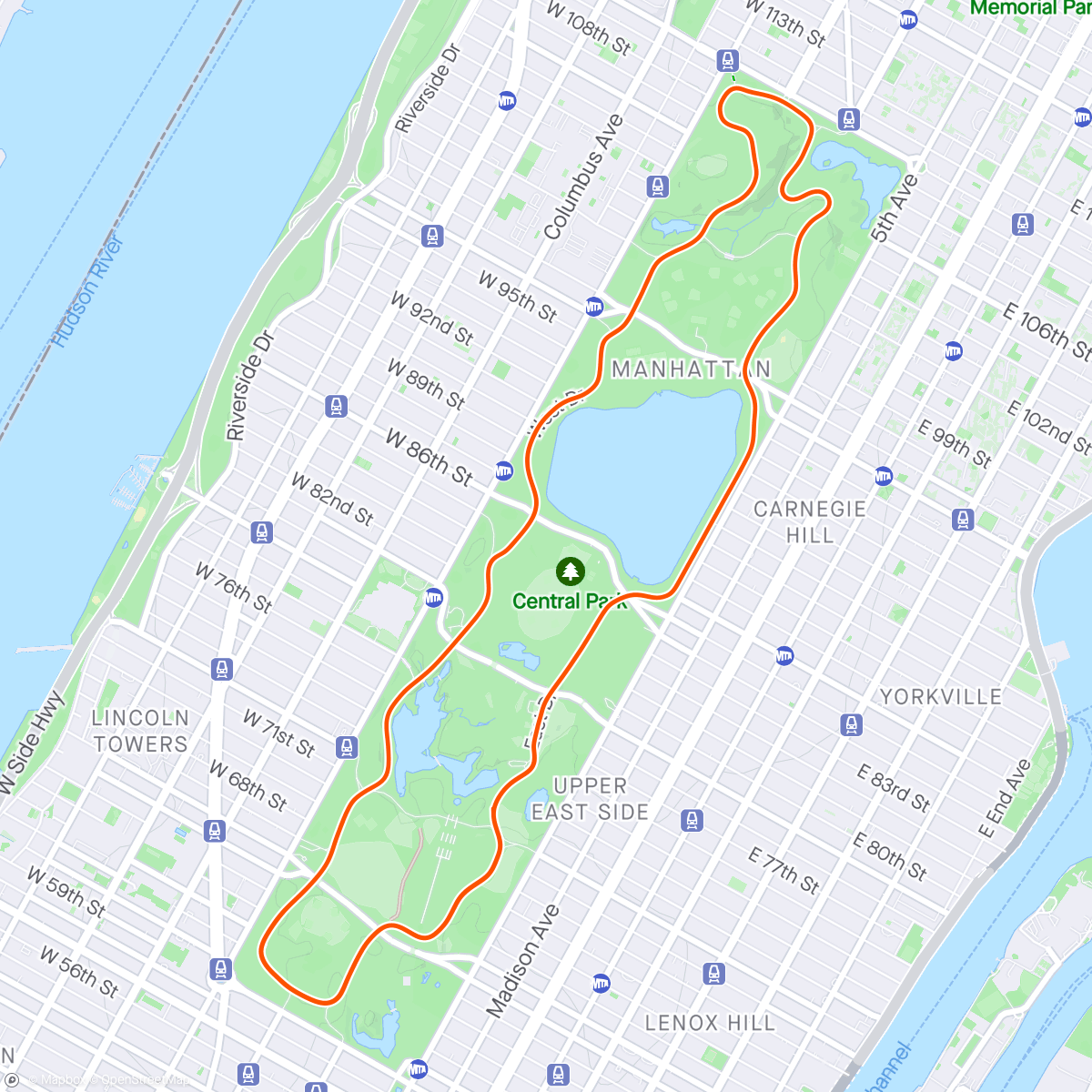 Map of the activity, Zwift - Joe Pilato's Meetup on Park Perimeter Loop in New York