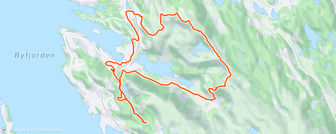 Map of the activity, Evening Run