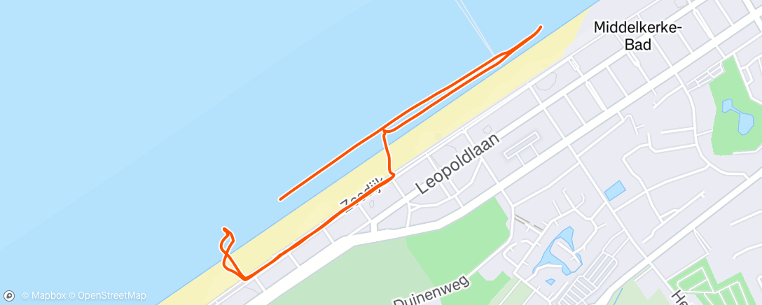 Map of the activity, BK beach race gaan zien