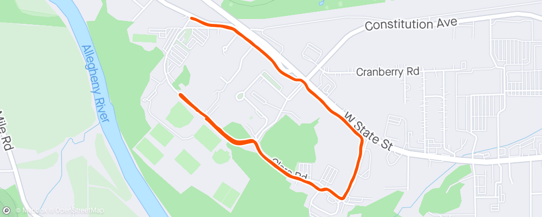 Map of the activity, Good lil afternoon run