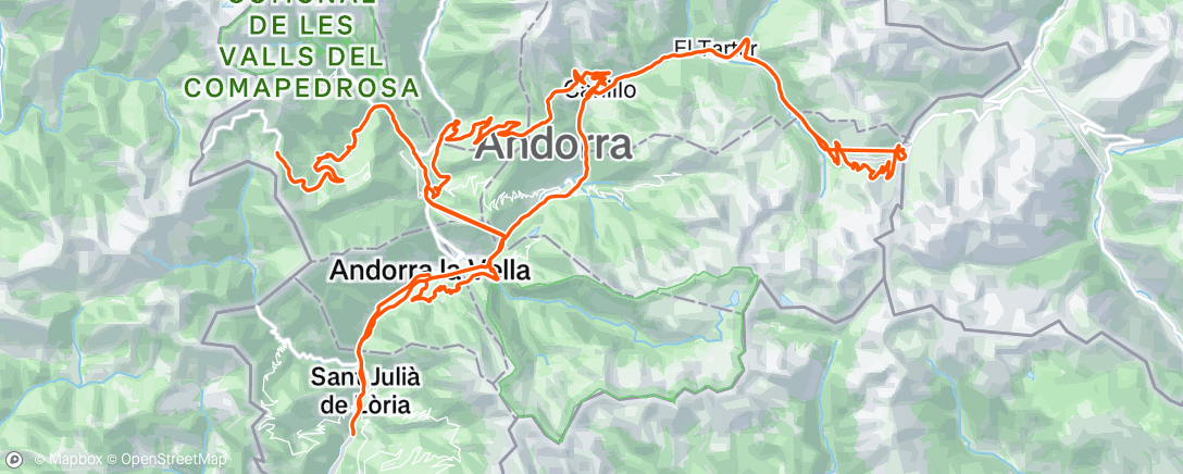 Map of the activity, Clasica de Andorra 🇦🇩🏁