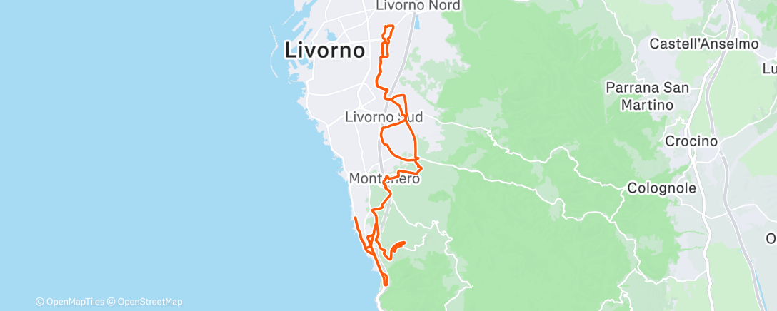 Map of the activity, Morning Ride