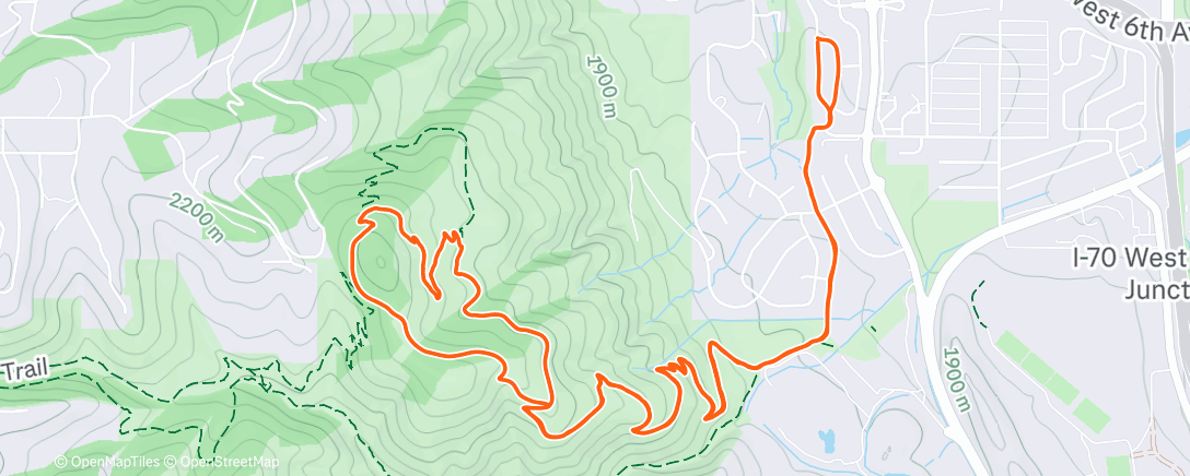 Map of the activity, Lunch Mountain Bike Ride