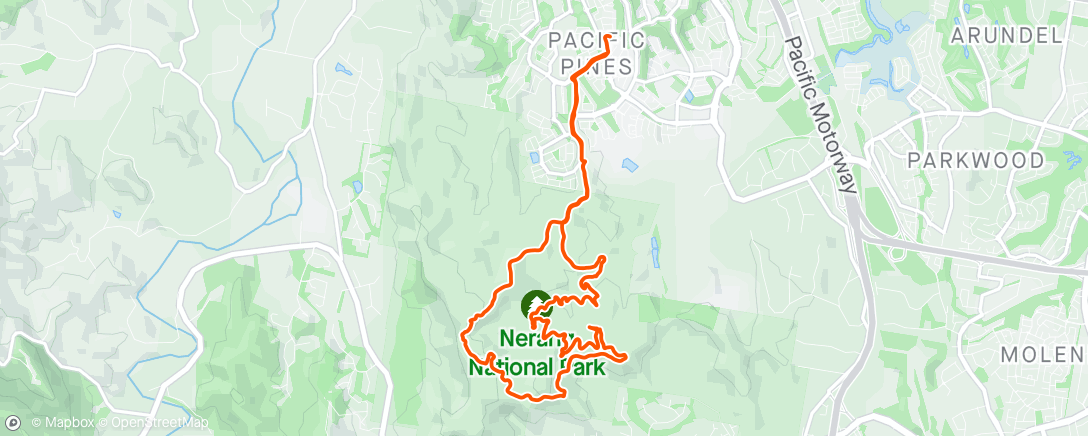 Mapa de la actividad, Morning Mountain Bike Ride