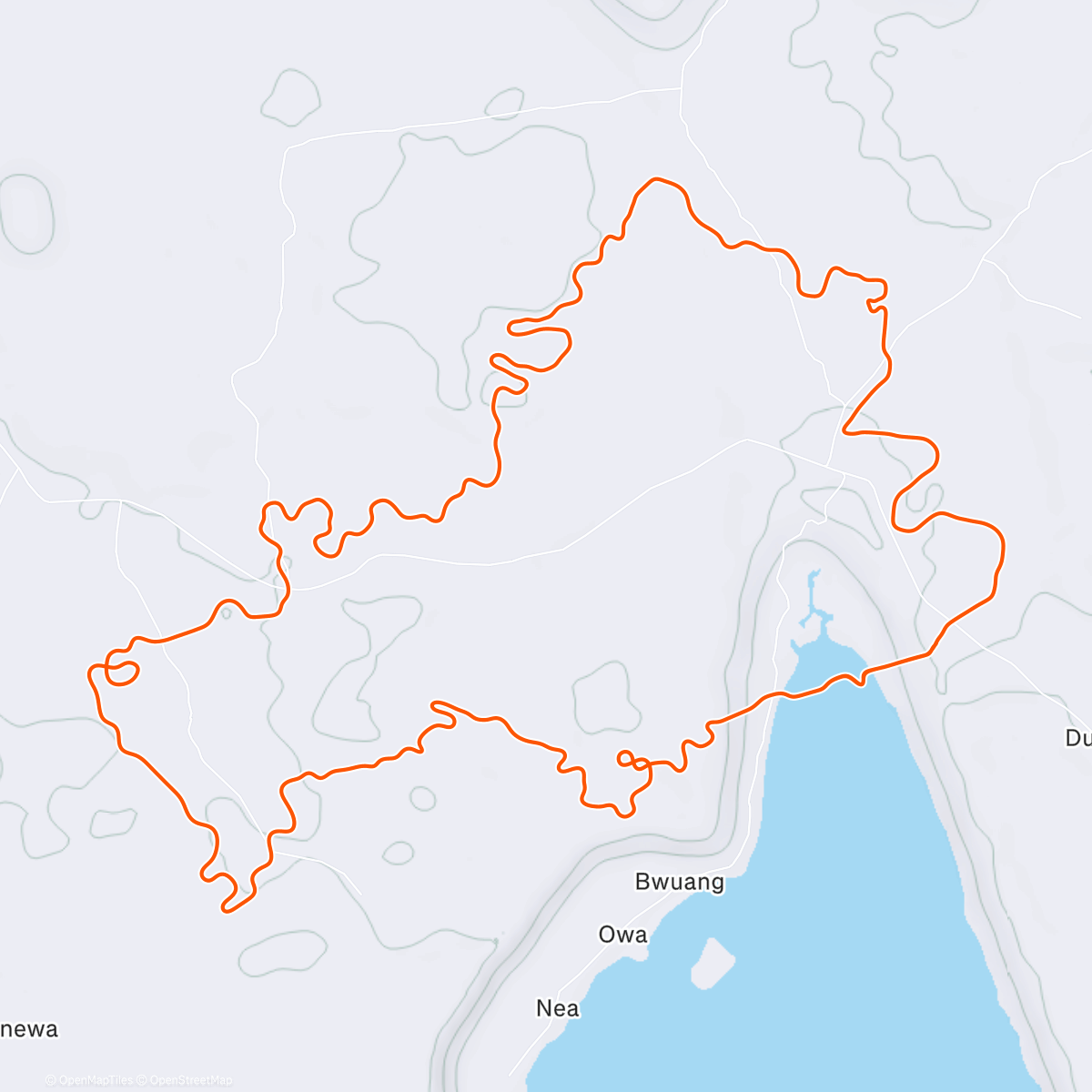 Mappa dell'attività Zwift - Race:  Stage 1 - Race - Tour de Zwift on Turf N Surf in Makuri Islands