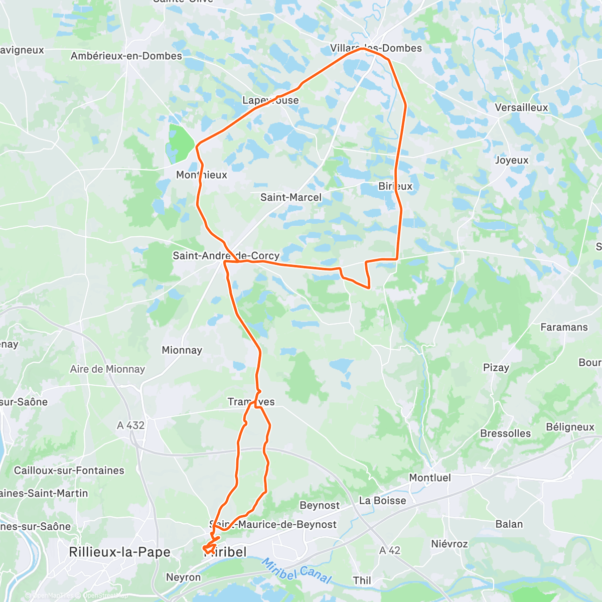 「SIT sous vélo tout terrain」活動的地圖