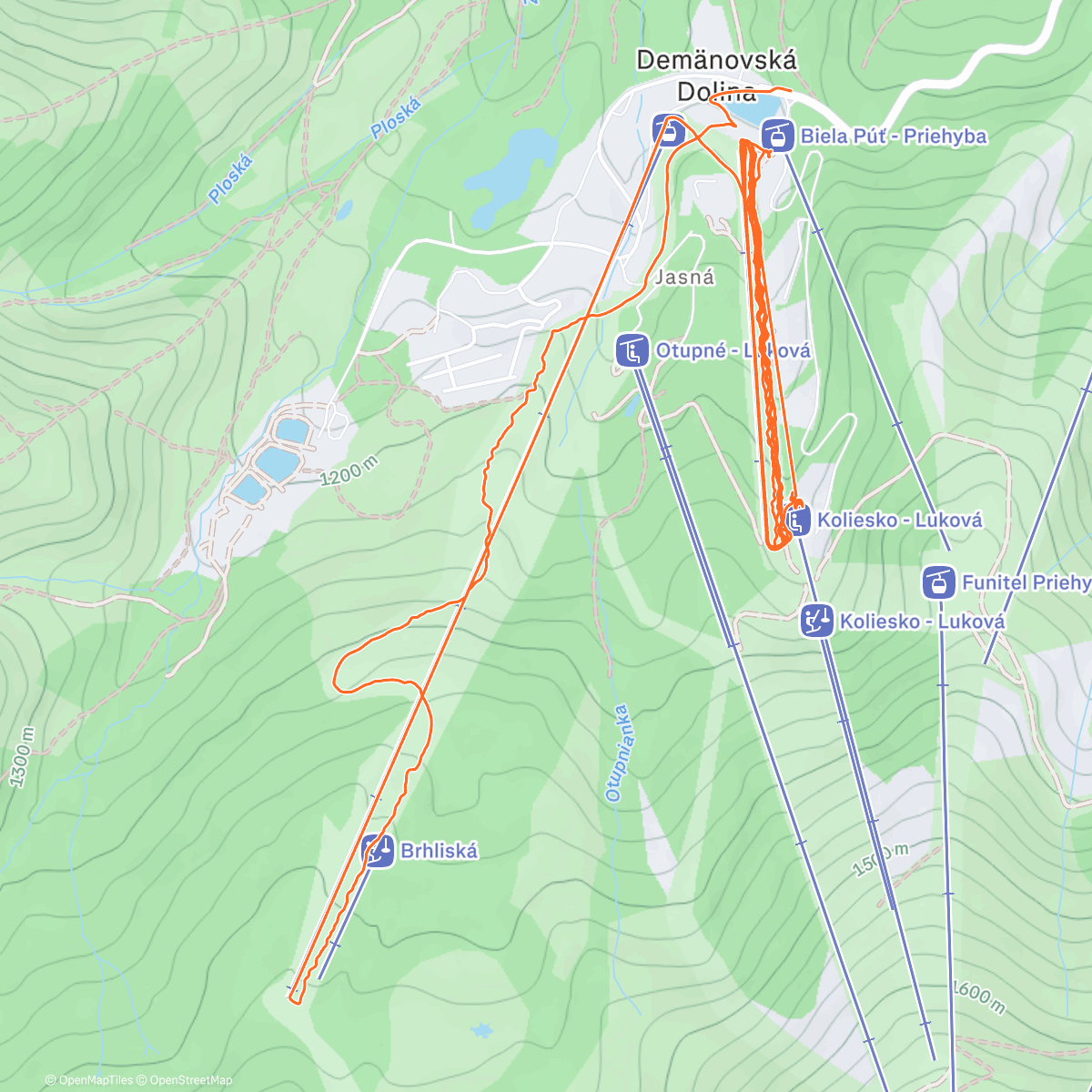 Карта физической активности (Morning Alpine Ski)
