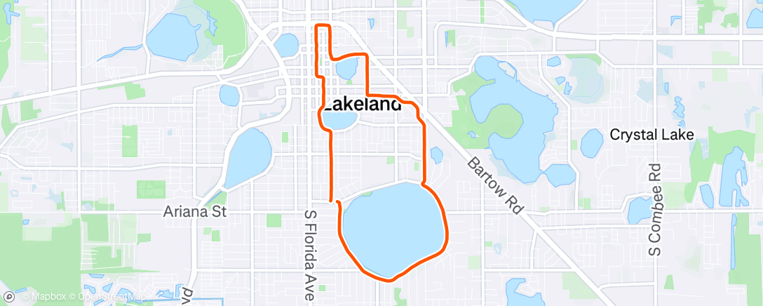 Map of the activity, Afternoon Run