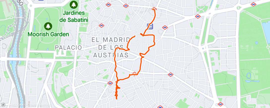 Map of the activity, El Rastro