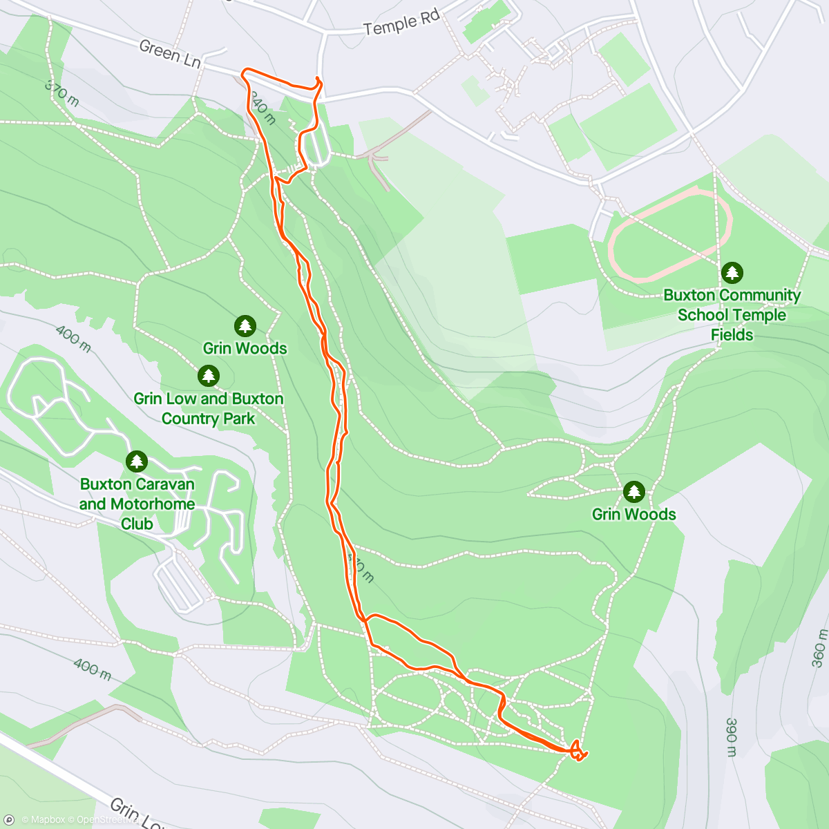 Map of the activity, Morning Walk with Arthur