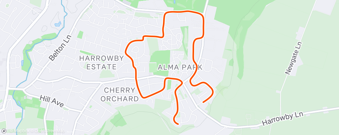 Map of the activity, More jogging