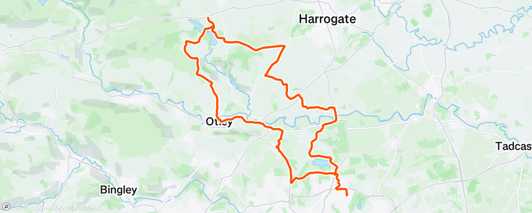 Map of the activity, VSCC B ride lead - Fewston & Timble