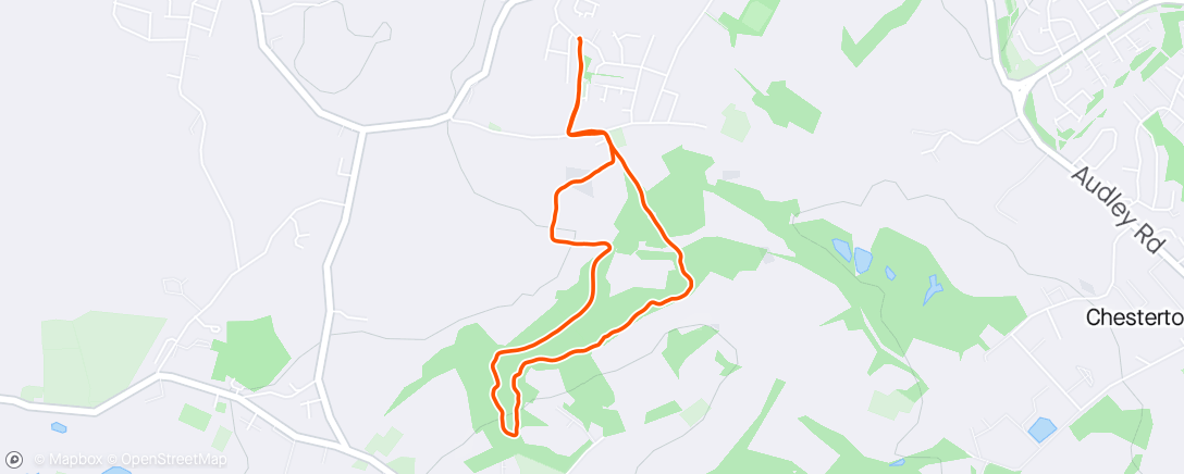 Map of the activity, Afternoon Trail Run