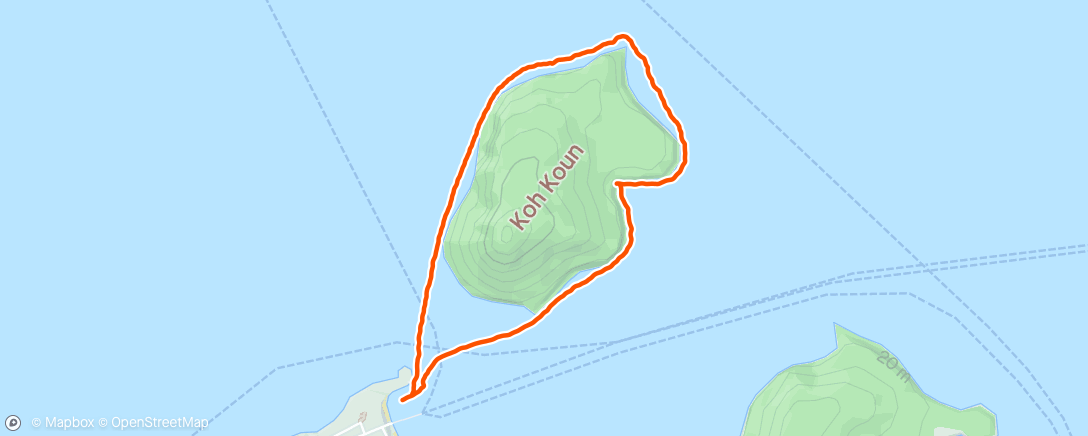 Map of the activity, Round the island. Just because.