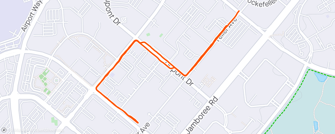 Mapa da atividade, 2 miles - split