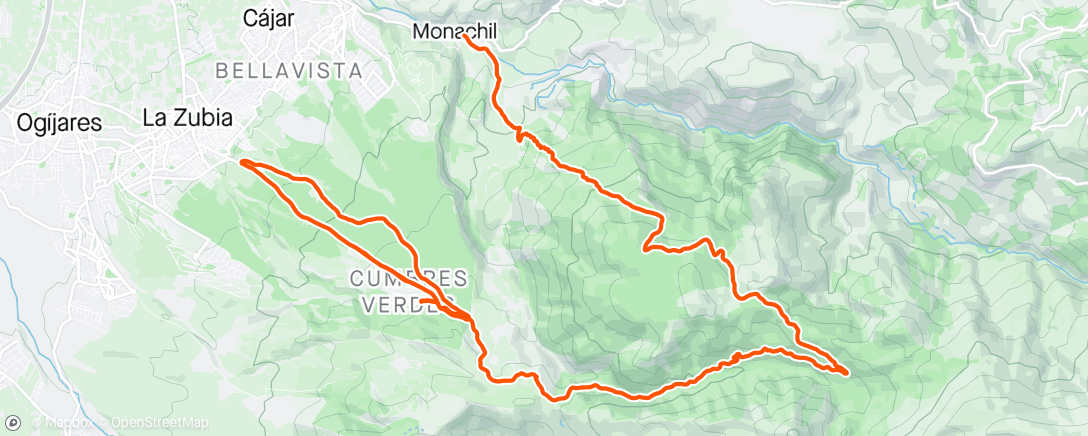 Mapa da atividade, Up and down Granada