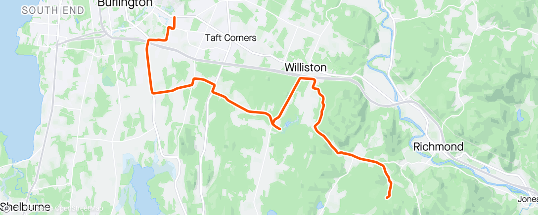 Map of the activity, Hot headwinds on the way home 🥵