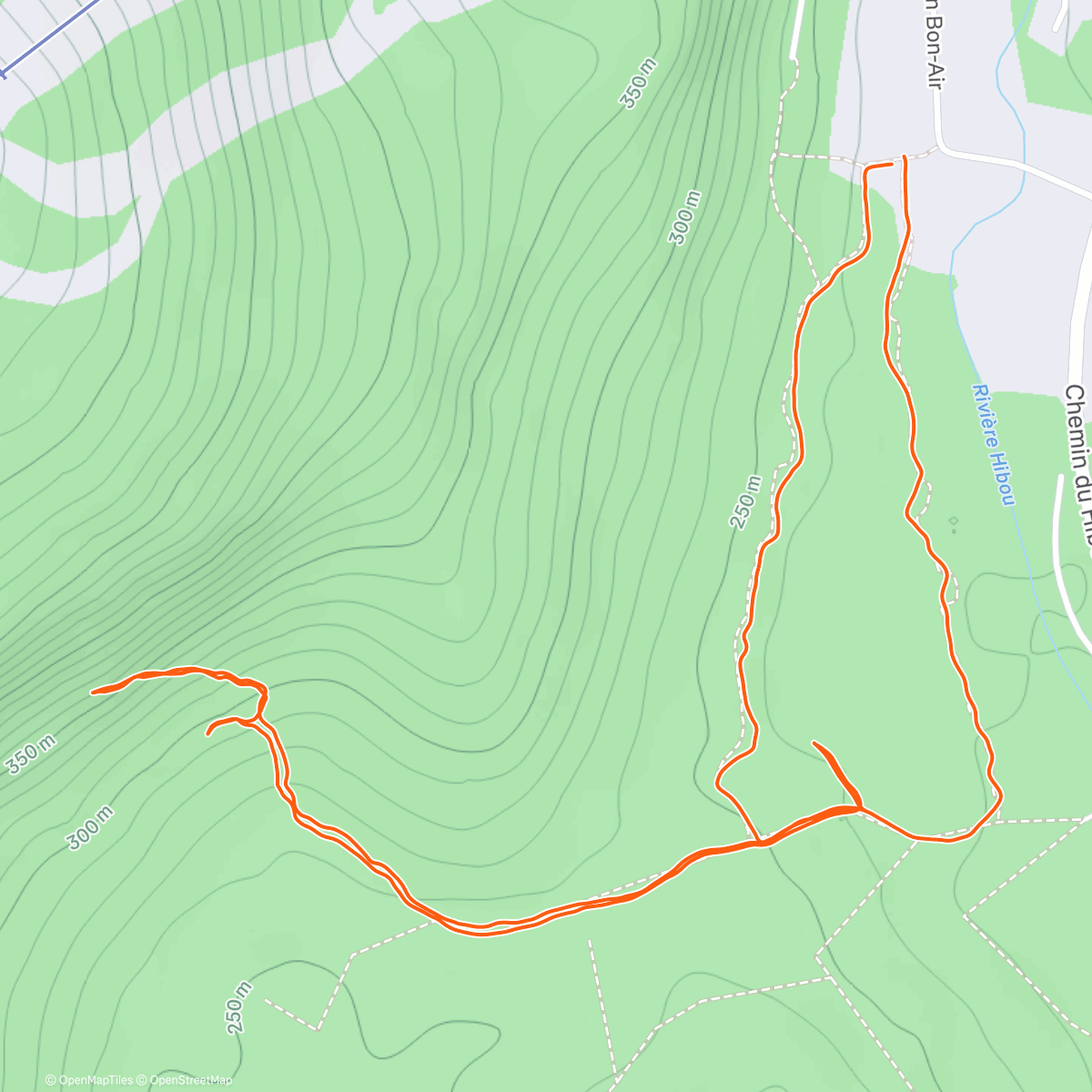 Карта физической активности (Randonnée - Les Falaises de Vermont)