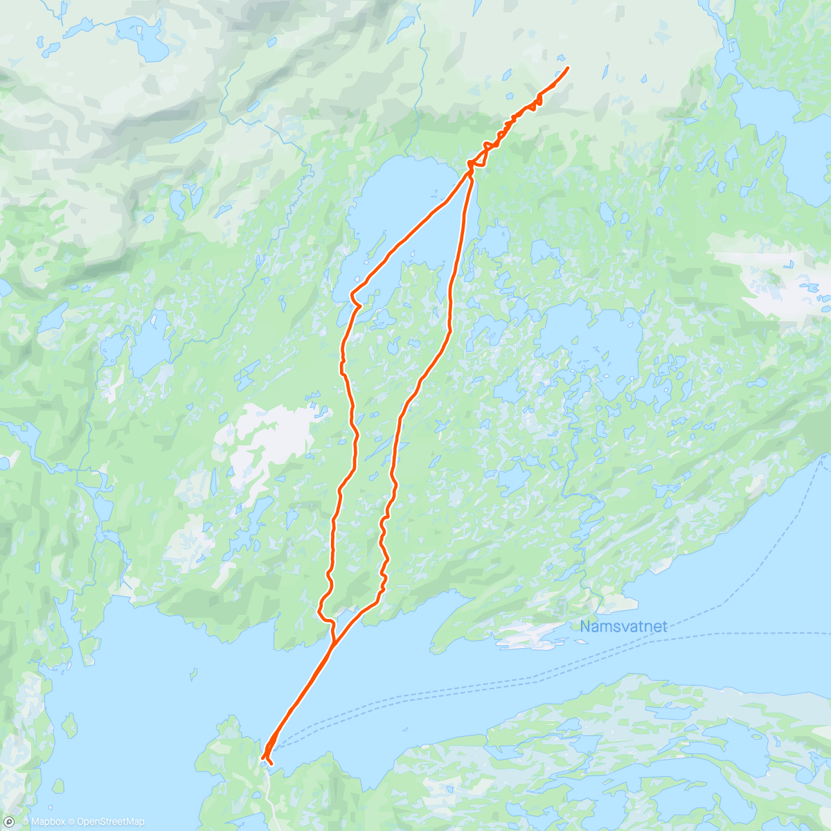 Map of the activity, Hytta-Børgefjell-retur
