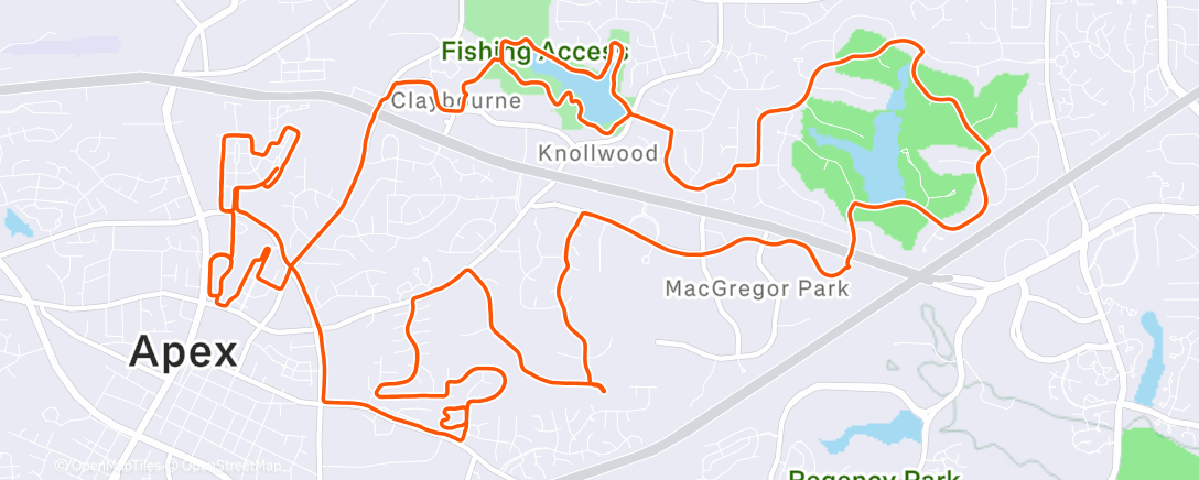 Map of the activity, Morning Run