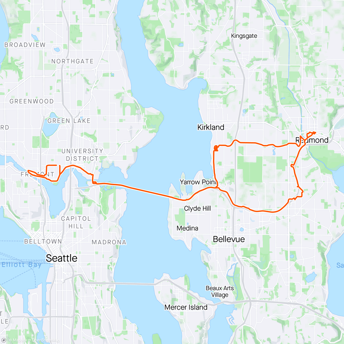 Map of the activity, Two new bridges (and an old one), and bike shop visit