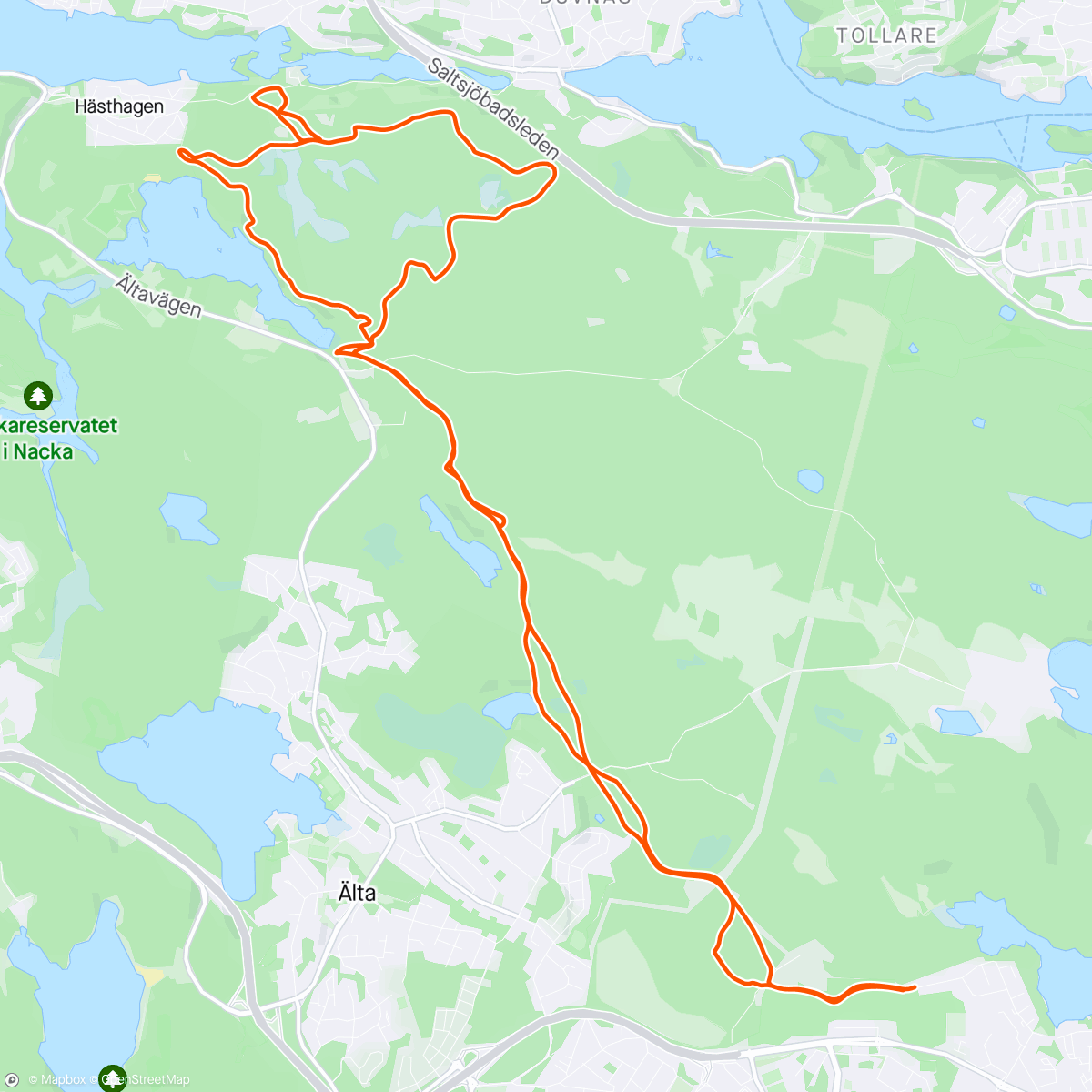 Map of the activity, Kvällssol ☀️