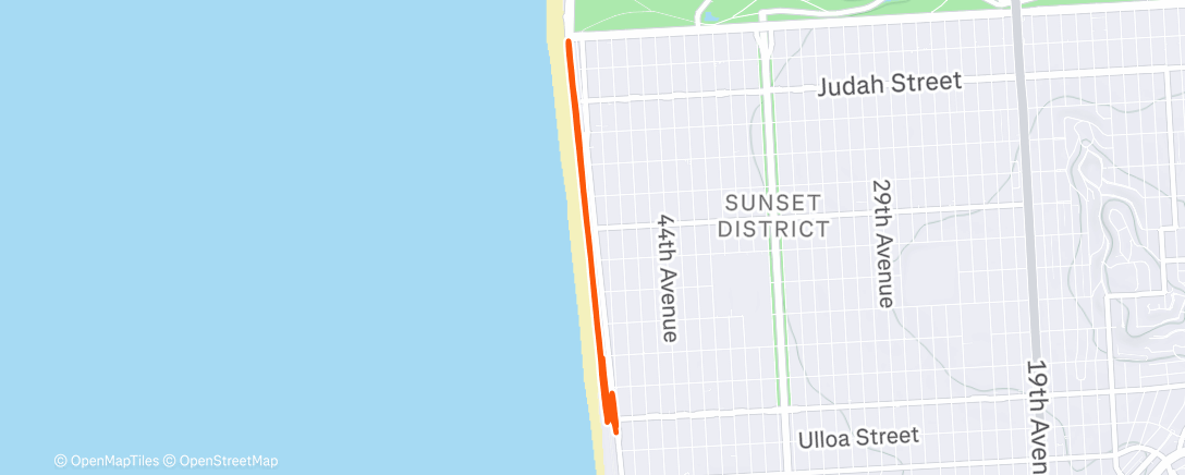 Map of the activity, Morning Run