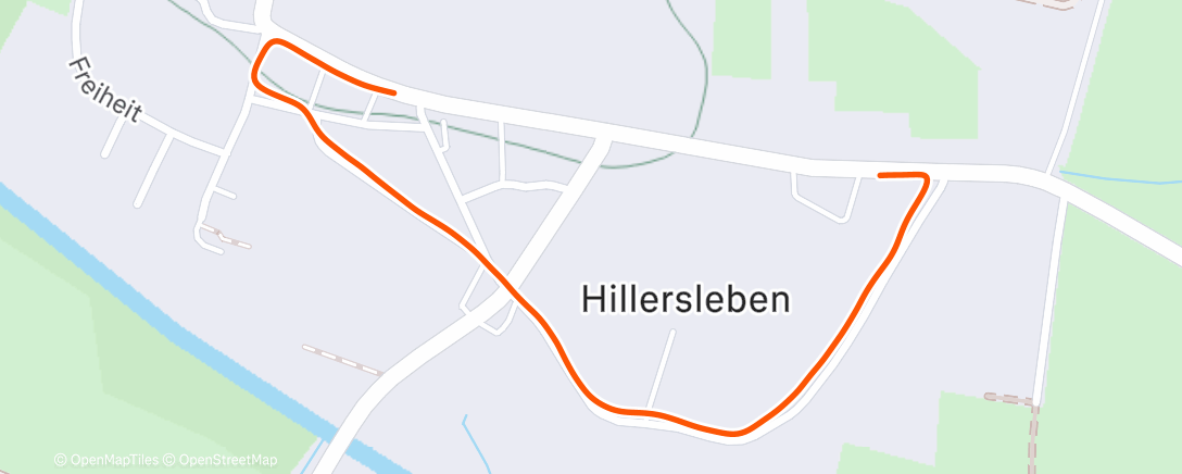 Map of the activity, Lauf am Morgen