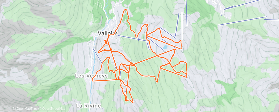 Карта физической активности (Morning Ski at Valloire ⛷️)