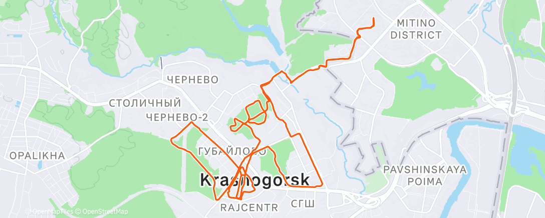 Карта физической активности (🌨 Утренний забег)