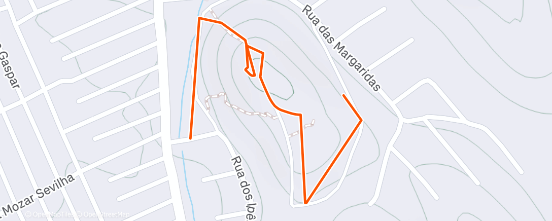 Map of the activity, Caminhada matinal