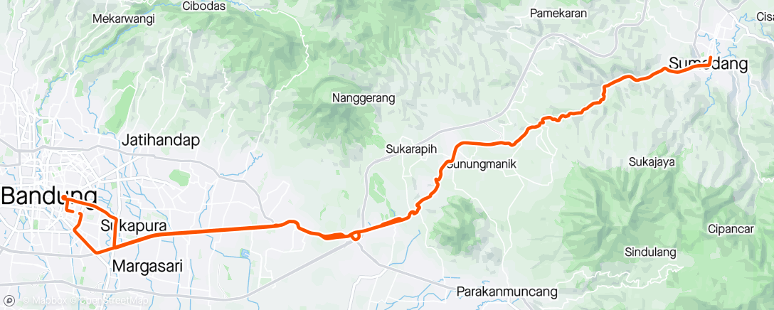 Map of the activity, 09.05.24: Road2 Sumedang