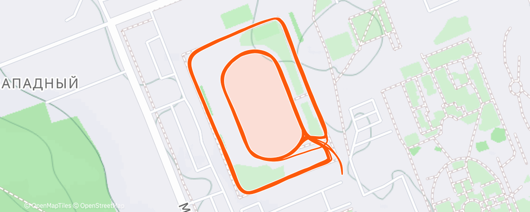 Map of the activity, Afternoon Run 🥵