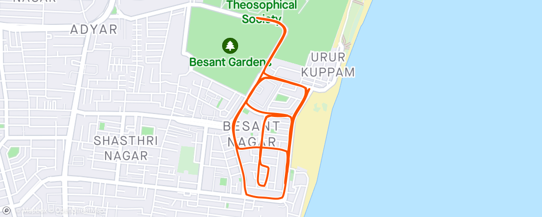 Map of the activity, Cruise Intervals