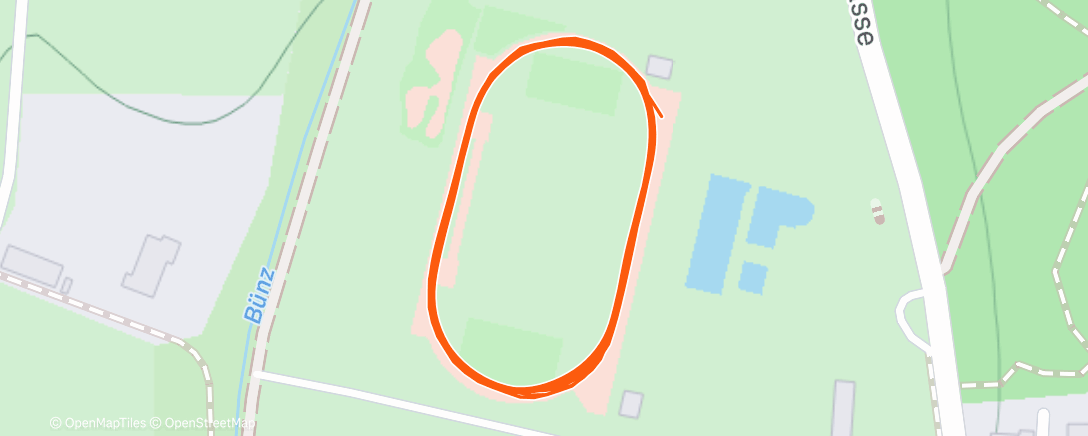 Map of the activity, Afternoon Run