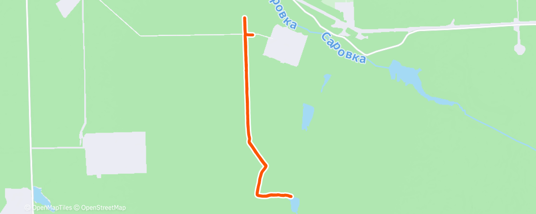 Map of the activity, Северный лыжный заезд (утро)