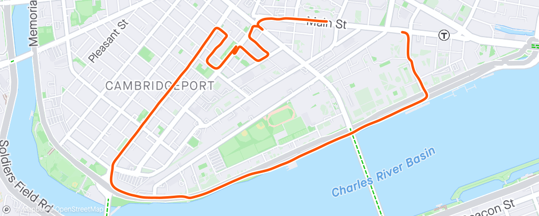 Map of the activity, Afternoon Run