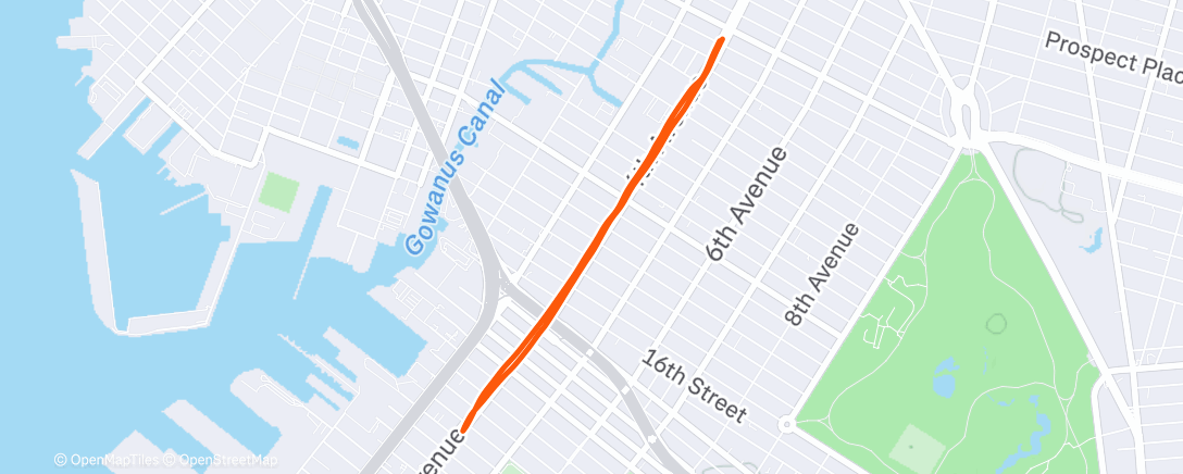 Map of the activity, Lunch Run