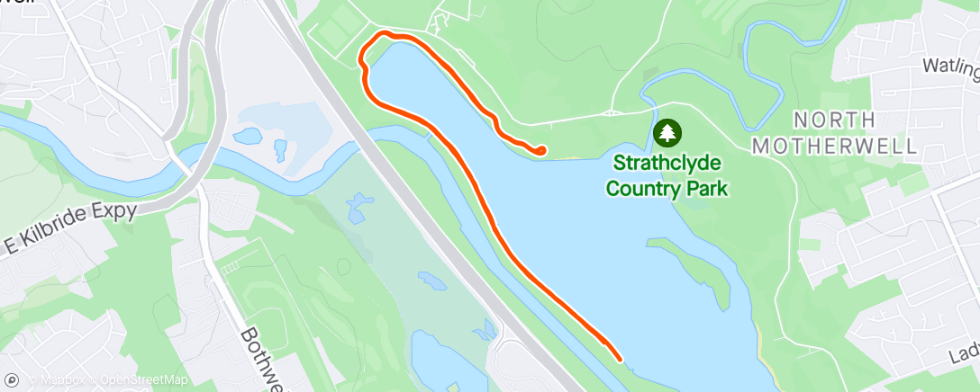 Map of the activity, Strathclyde parkrun
