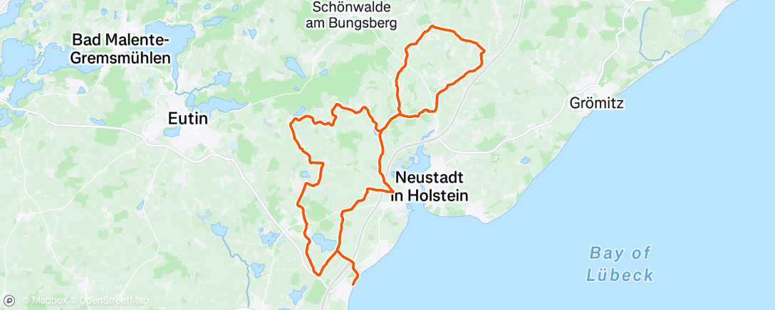 Map of the activity, Rennradwoche Scharbeutz Tour 1 als Guide für Leistungsgruppe 2