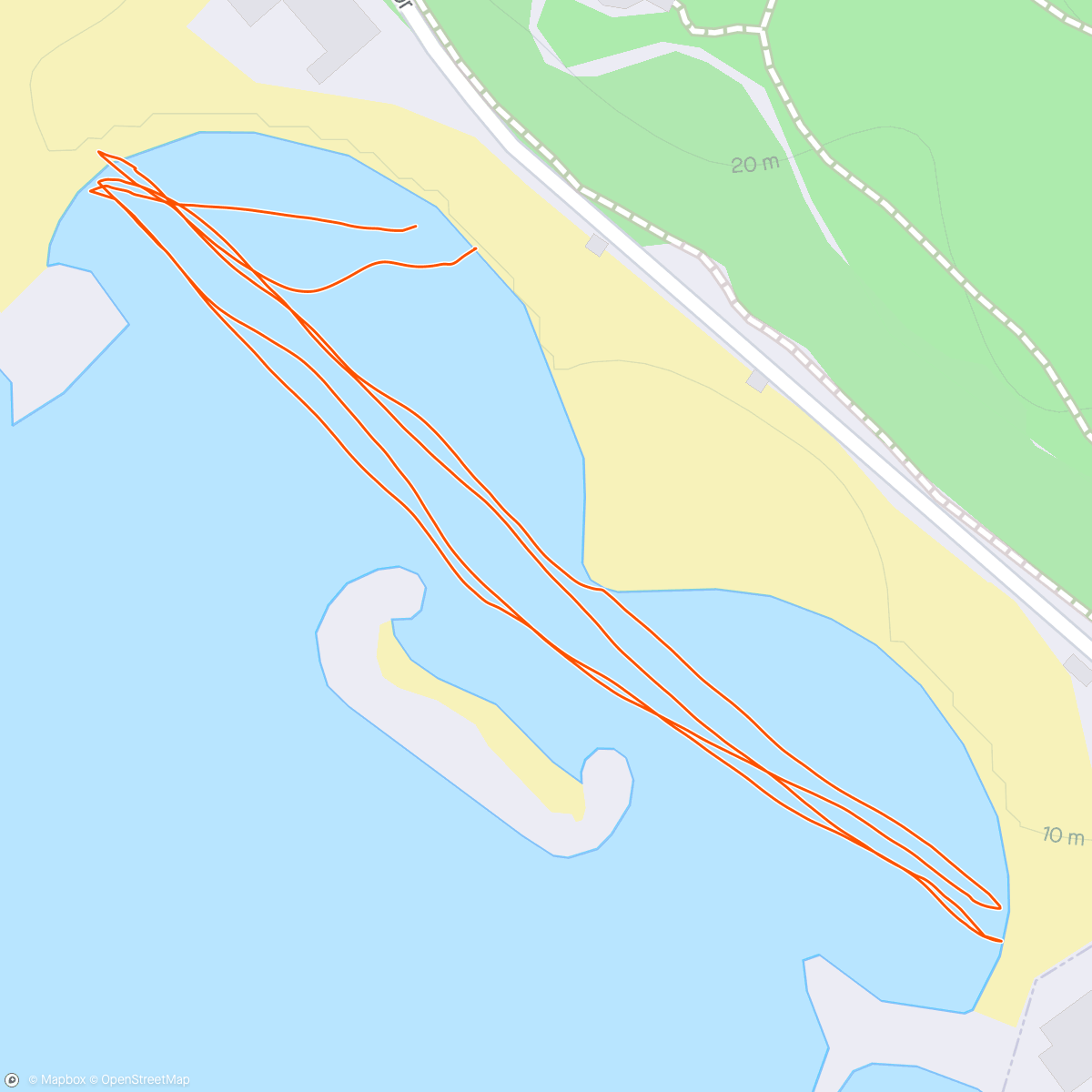 Mapa da atividade, Lunch Swim