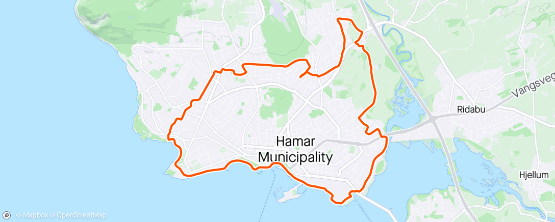 Map of the activity, Rundt Hamar øst